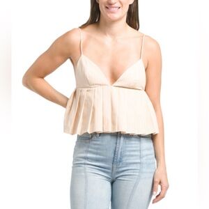 Striped crop top. Size Large